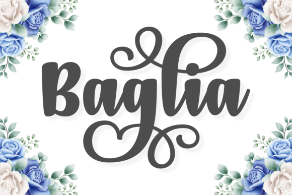 Baglia: A Refined Script Typeface for Editorial Design
