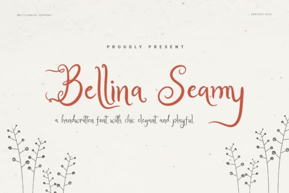 Bellina Seamy: Elegant Handwritten Font