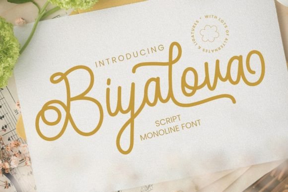 Biyalova: A Elegant Script Font