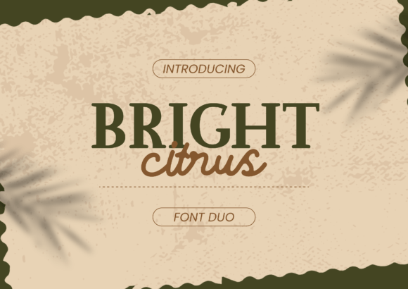 Bright Citrus Duo: A Versatile Typeface for Editorial Design