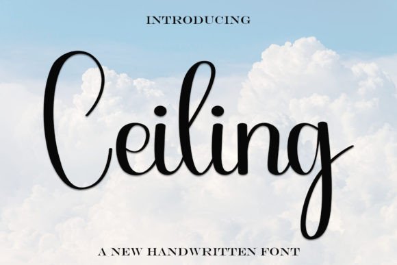 Ceiling Font: A Handwritten Typeface for Elegant Branding