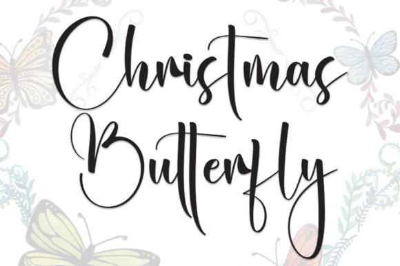 Christmas Butterfly: A Handwritten Font for Elegant Branding