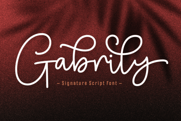 Gabrily: A Signature Script Font