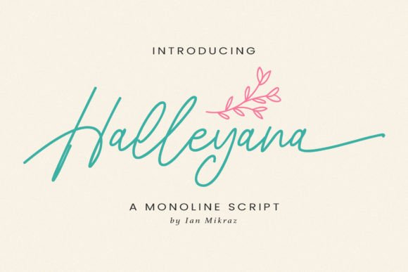 Halleyana: A Refined Monoline Script for Editorial Design