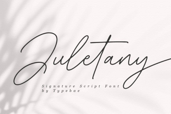 Juletany Font: Elegant Script for Handmade Brands