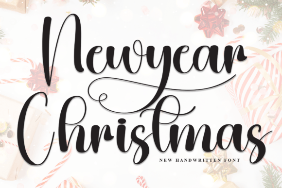 Newyear Christmas Font for Editorial Design