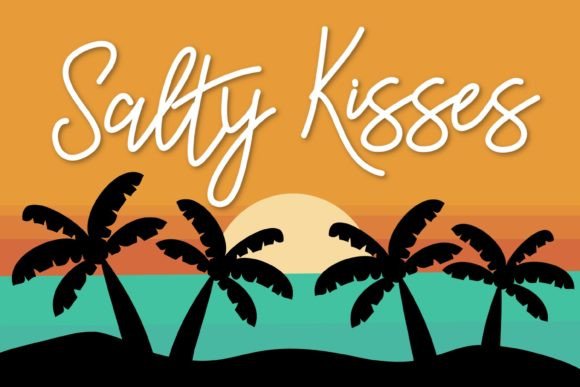 Salty Kisses Font: A Handwritten Typeface for Makers