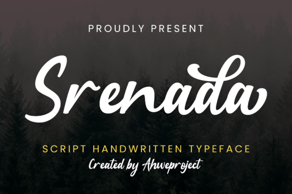 Srenada Font: A Handwritten Typeface for Authentic Brands