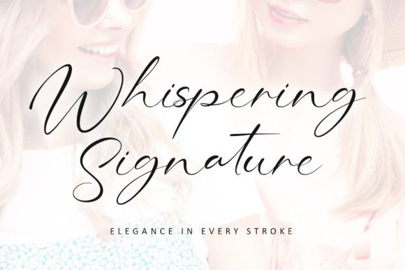 Whispering Signature Font for Web Design
